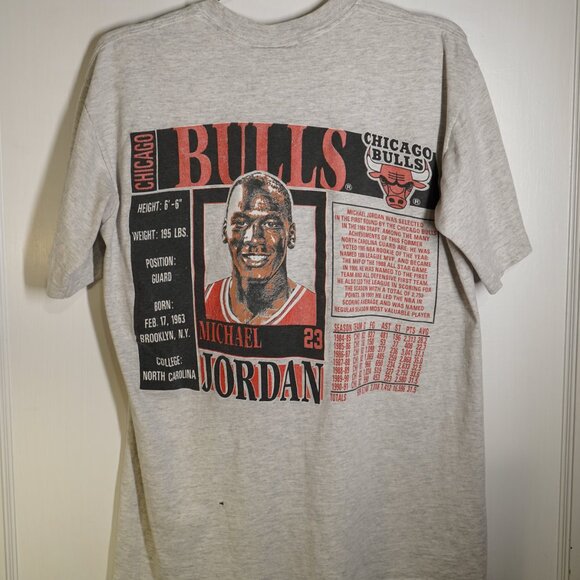 VINTAGE Early 90s Michael Jordan #23 Chicago Bulls Nutmeg Tee | Mens L - Picture 2 of 3